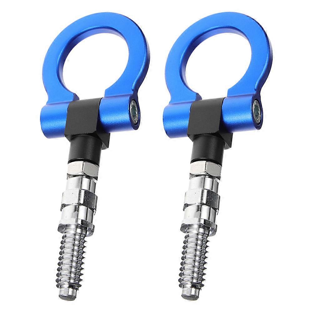 Blue Aluminum Alloy Foldable Tow Hook for Use with Easy Installation 2pcs