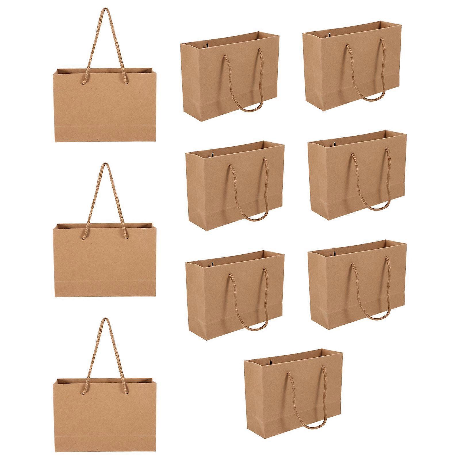 10pcs Portable Paper Gift Bags with Handles for Parties, Events, and Present Giving – Stylish Storage and Packaging Solution