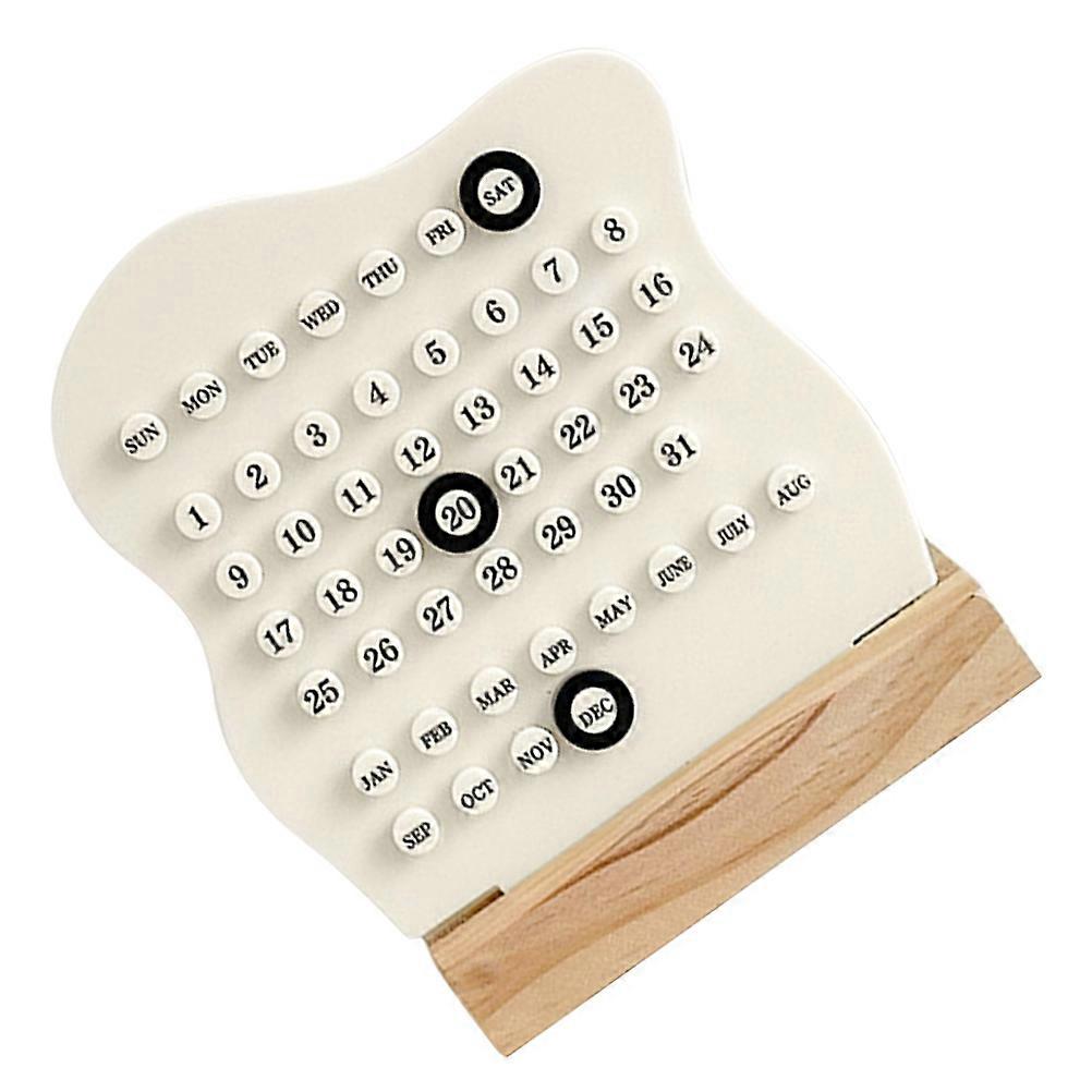 Creative Wooden Calendar For Daily Use With Unique Decorative Design Suitable For Office And Home Environments 1Set