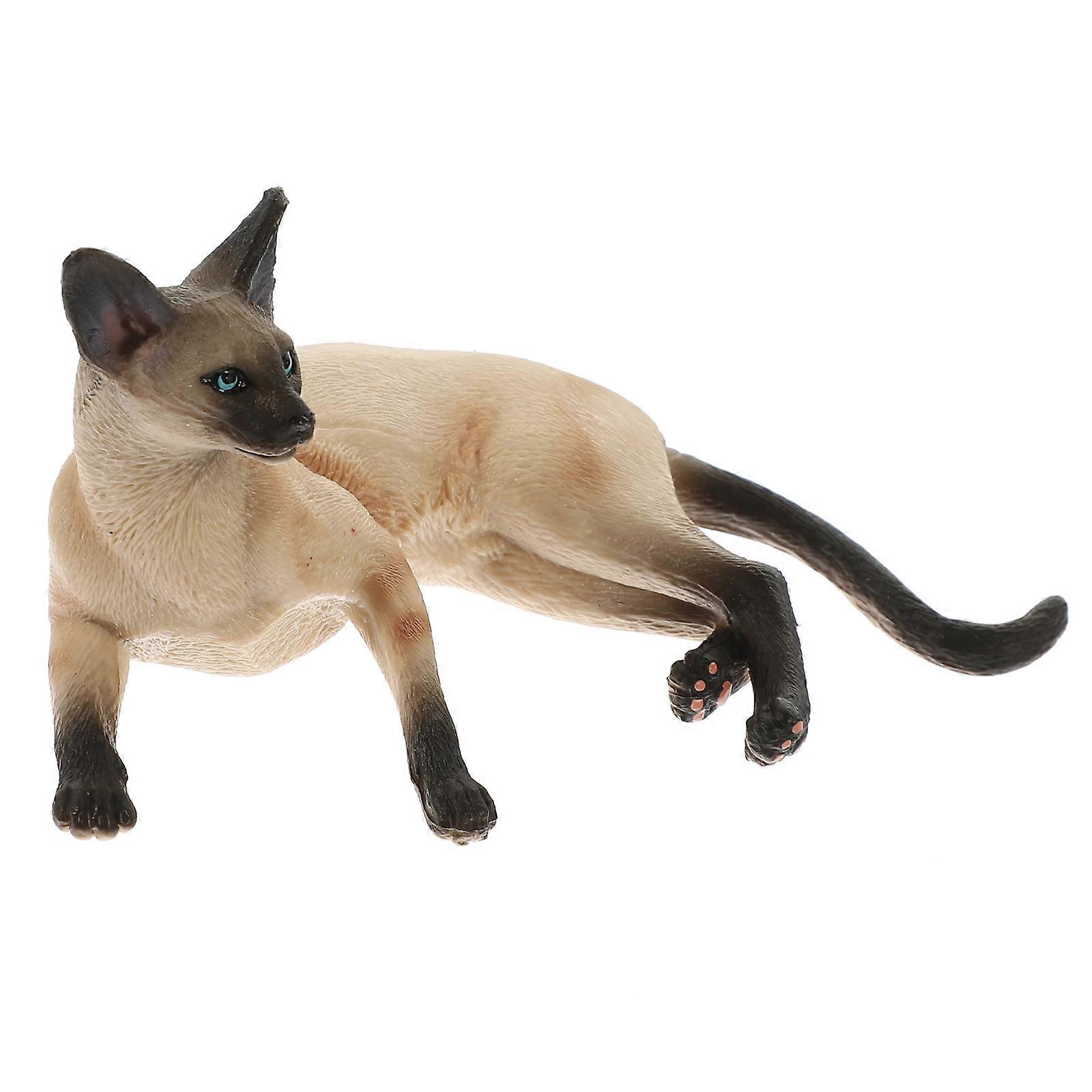 Fake Cat Model Tabletop Cat Ornament For Home Decor And Nursery Room Decor Made Of Plastic In Multi Color For Simulation 1Pcs