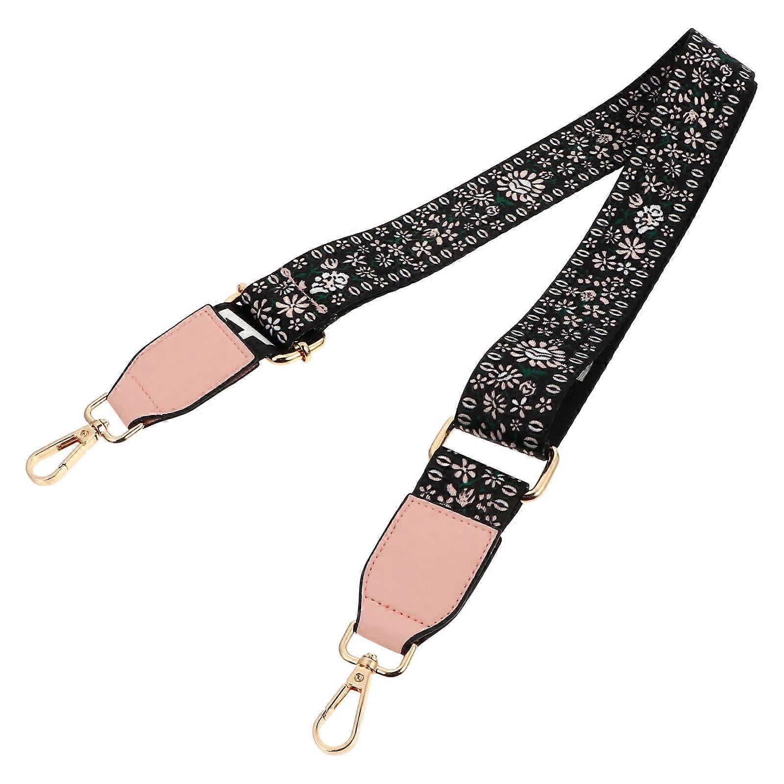 Adjustable Flower Print Crossbody Bag Strap Replacement Durable Shoulder Strap for Fashionable Messenger Bags and Purses, Enhancing Style Accessory