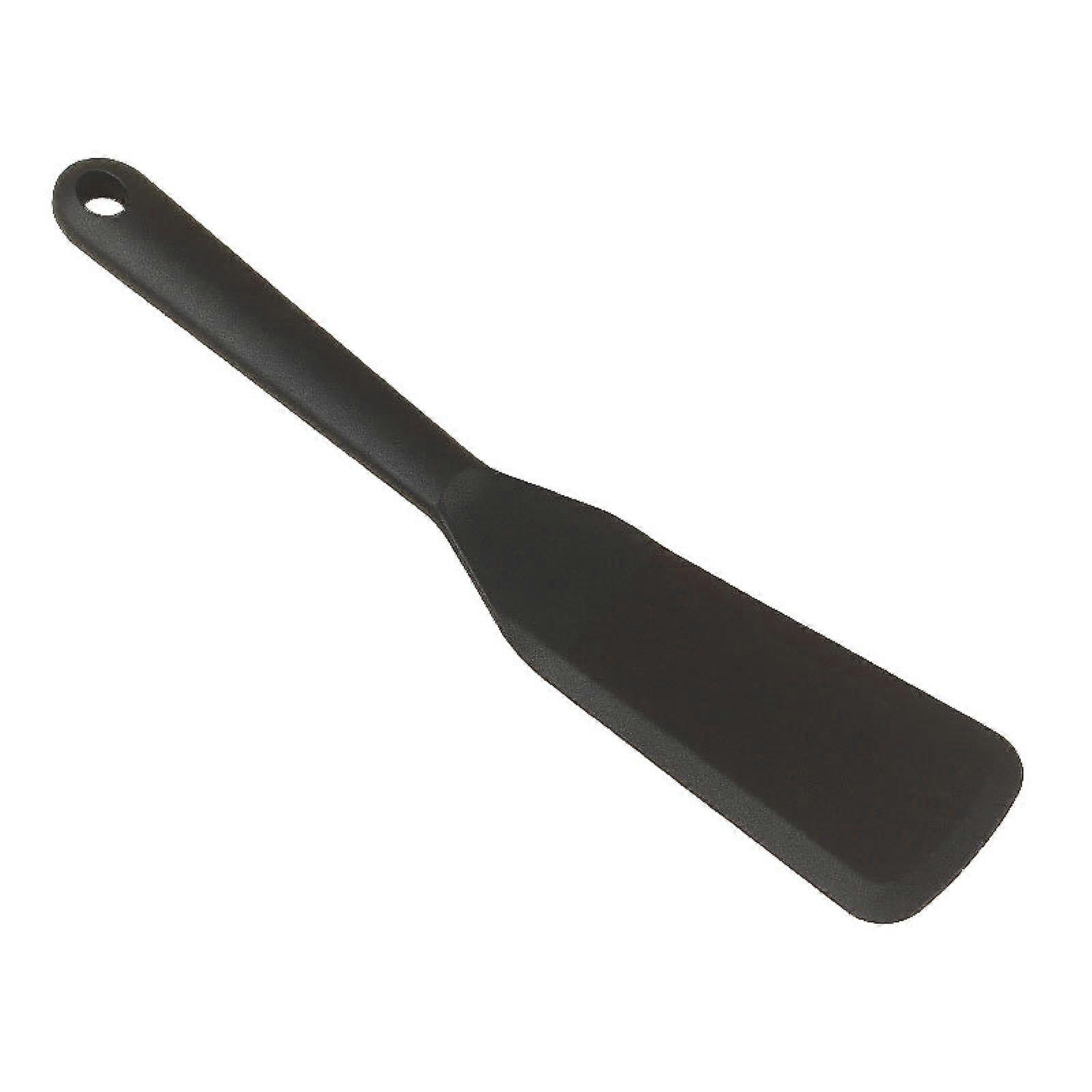 Silicone Spatula High-Temp Resistant Steak Omelet Spatula Transfer Spatula for Cookies Cakes Nonstick 25.5 x 5 cm Black