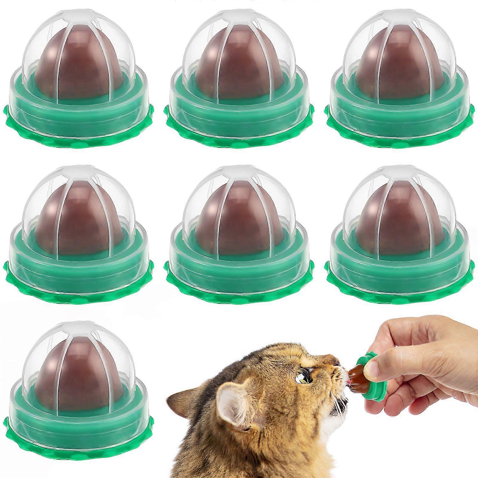 10Pcs Cat Snacks Candy Pet Catnip Cat Licking Ball Pet Supplies (Random Flavor)