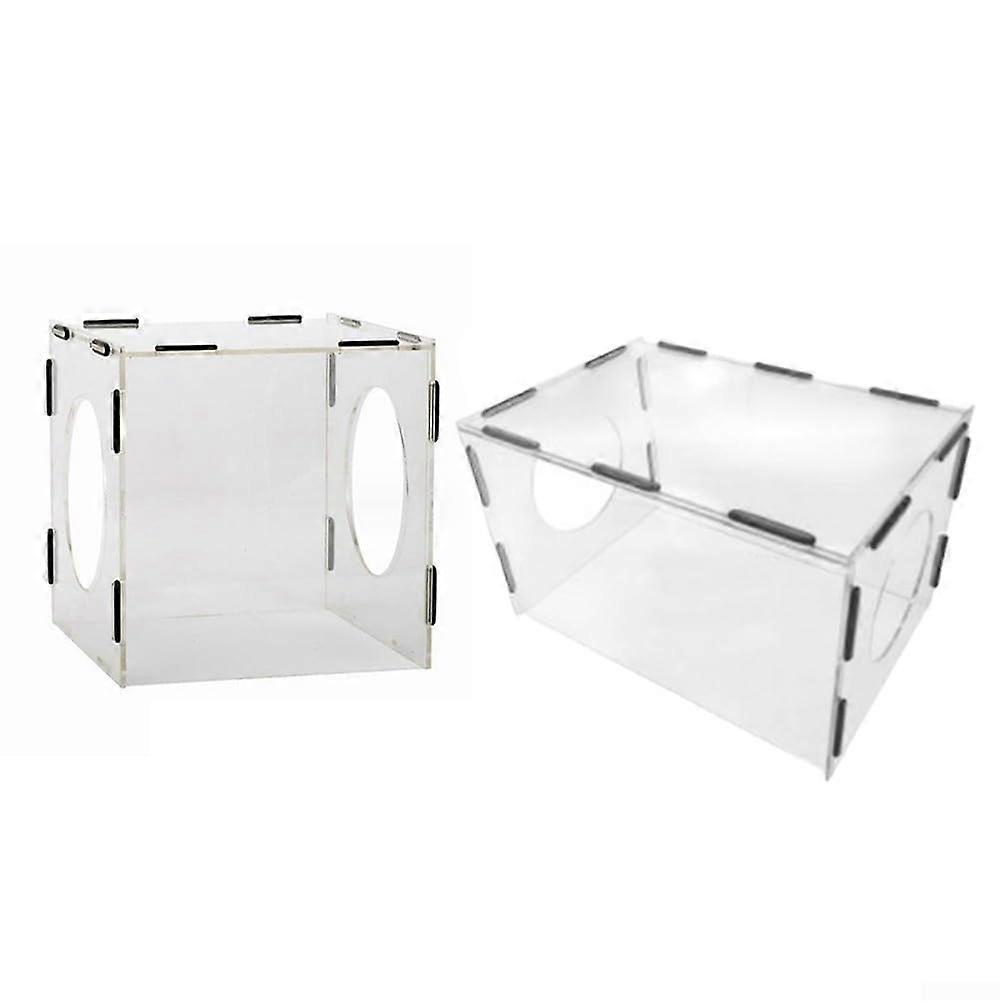 Acrylic dust box for sanding and polishing with 2 holes for improved operation (200 x 180 x 300 mm)