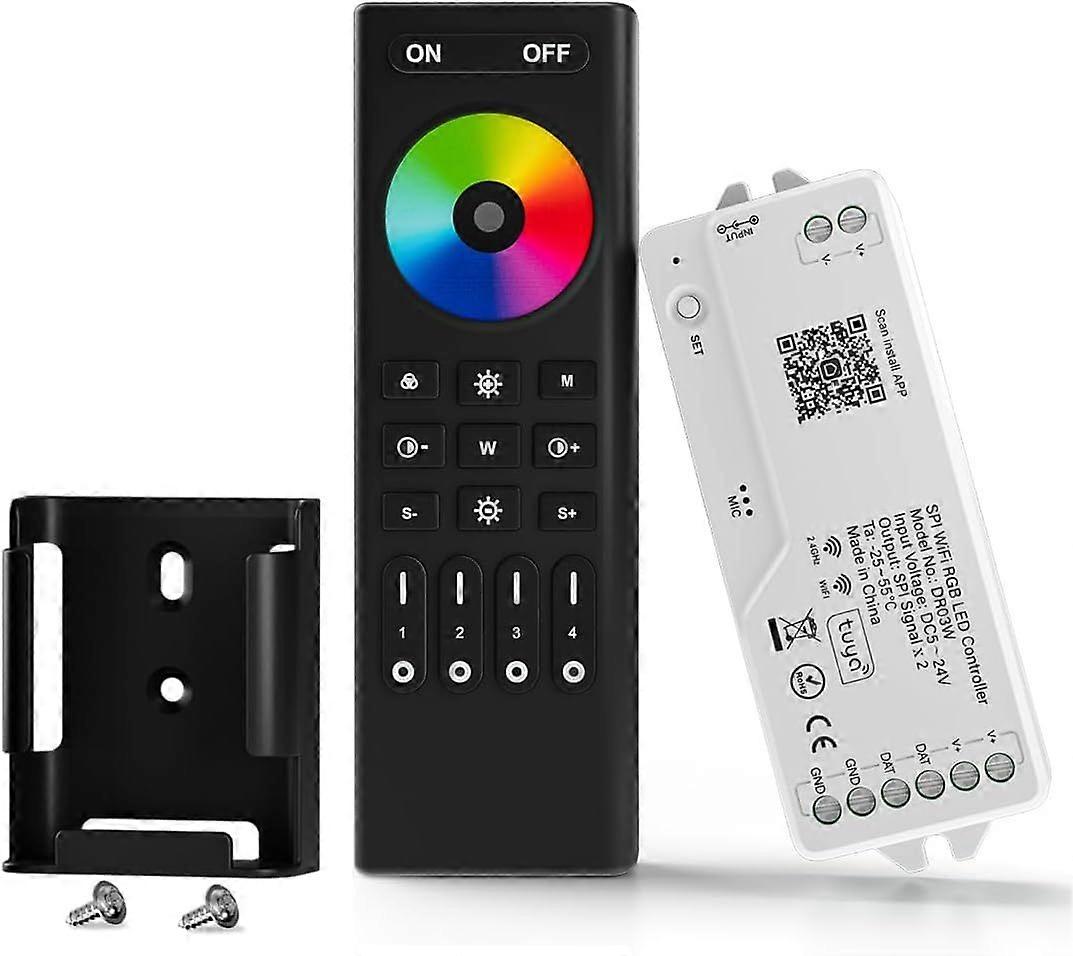 2.4G WiFi DR03W RGB SPI Controller RC03RF RF Remote Tuya APP/Smart Life/Google