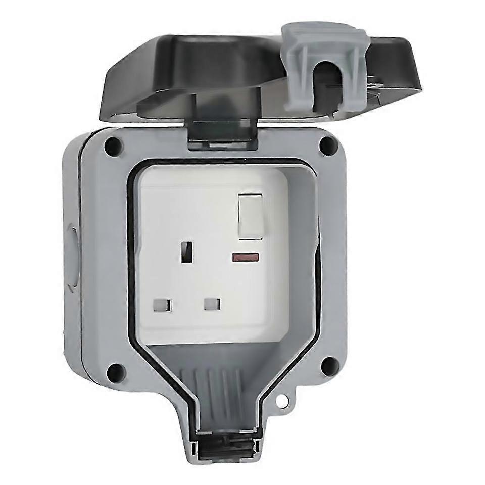 For ip66 13a rainproof charging socket outdoor socket waterproof box with switchuk