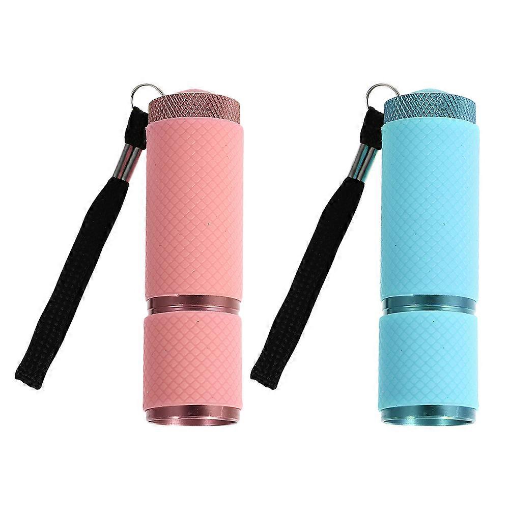 Nail Drying Lamp 2Pcs Mini LED Nail Polish Gel Baking Lamp Perfect For Nail Salon And Home Use Made Of Aluminum Alloy Material