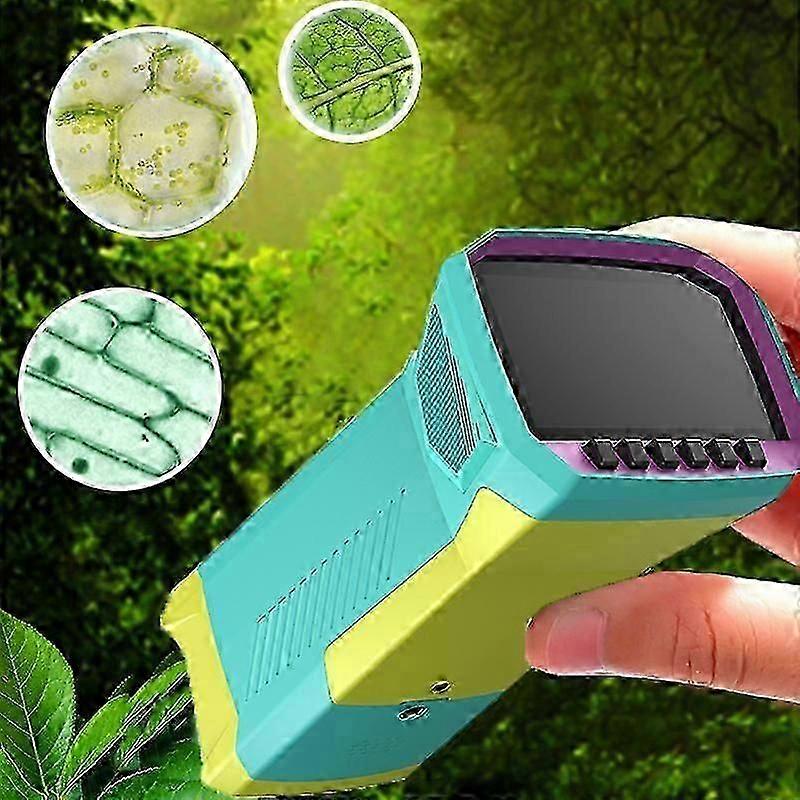 800X Children\'s Microscope Mini Pocket 3 inch LCD Electronic Digital Microscopes For Kids Children Lab Biological Educational