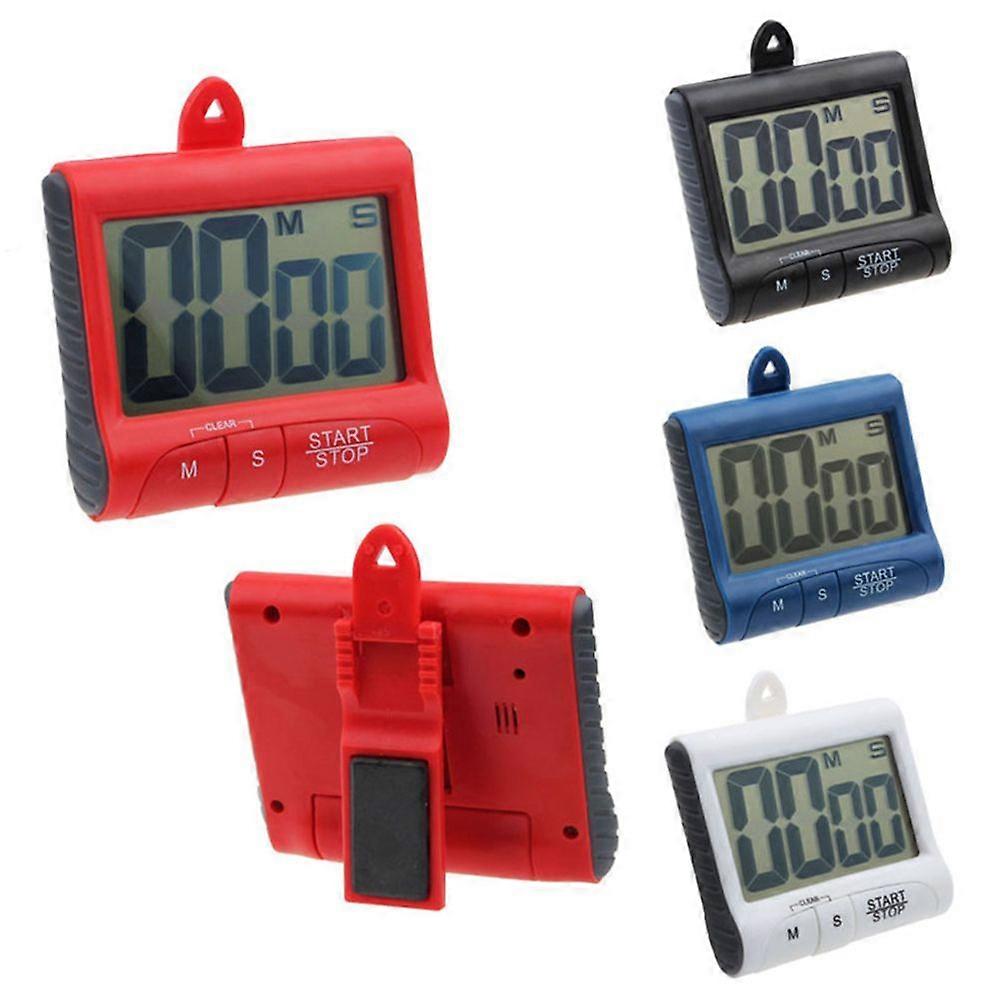 Digital Kitchen Cooking Timer Count Down Up Clock Loud Alarm with Large LCD Display Screen (Red)