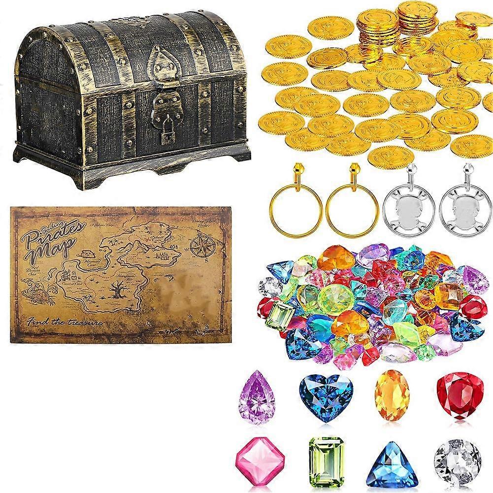Big Treasure Box Pirate Treasure Boxes Pool Diving Game Toy Treasure