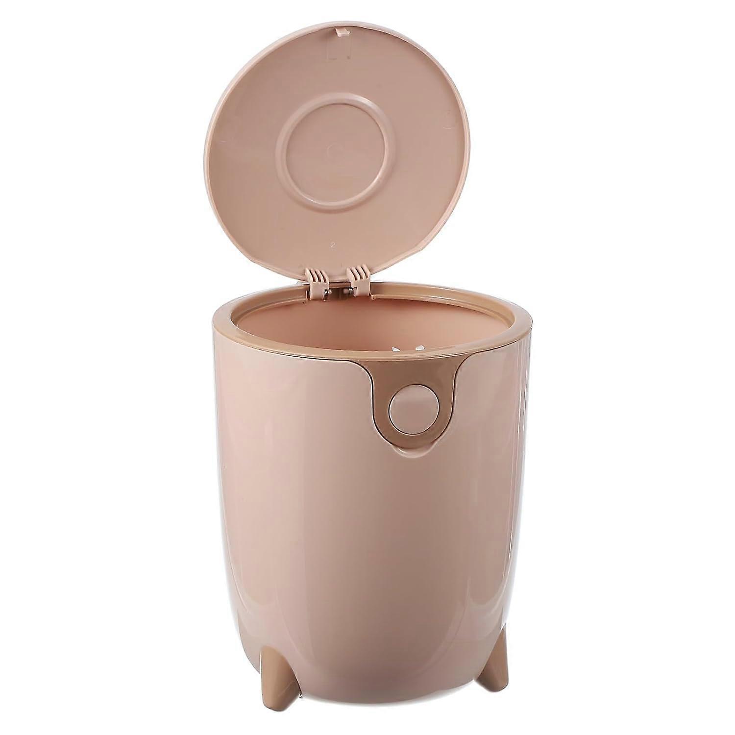 Mini desktop trash can push-type countertop wastebasket
