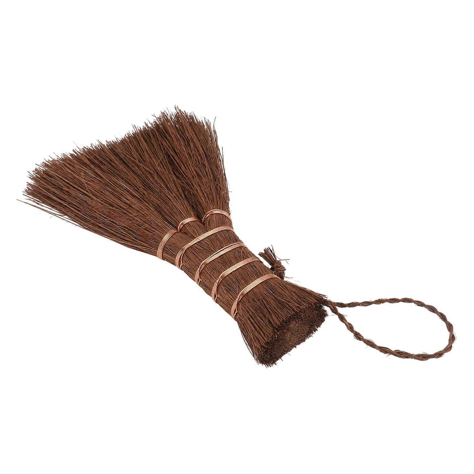 Mini Palm Broom for Tea Ceremony Cleaning - Durable Small Brush with Bristles for Efficient Home Dusting and Sweeping