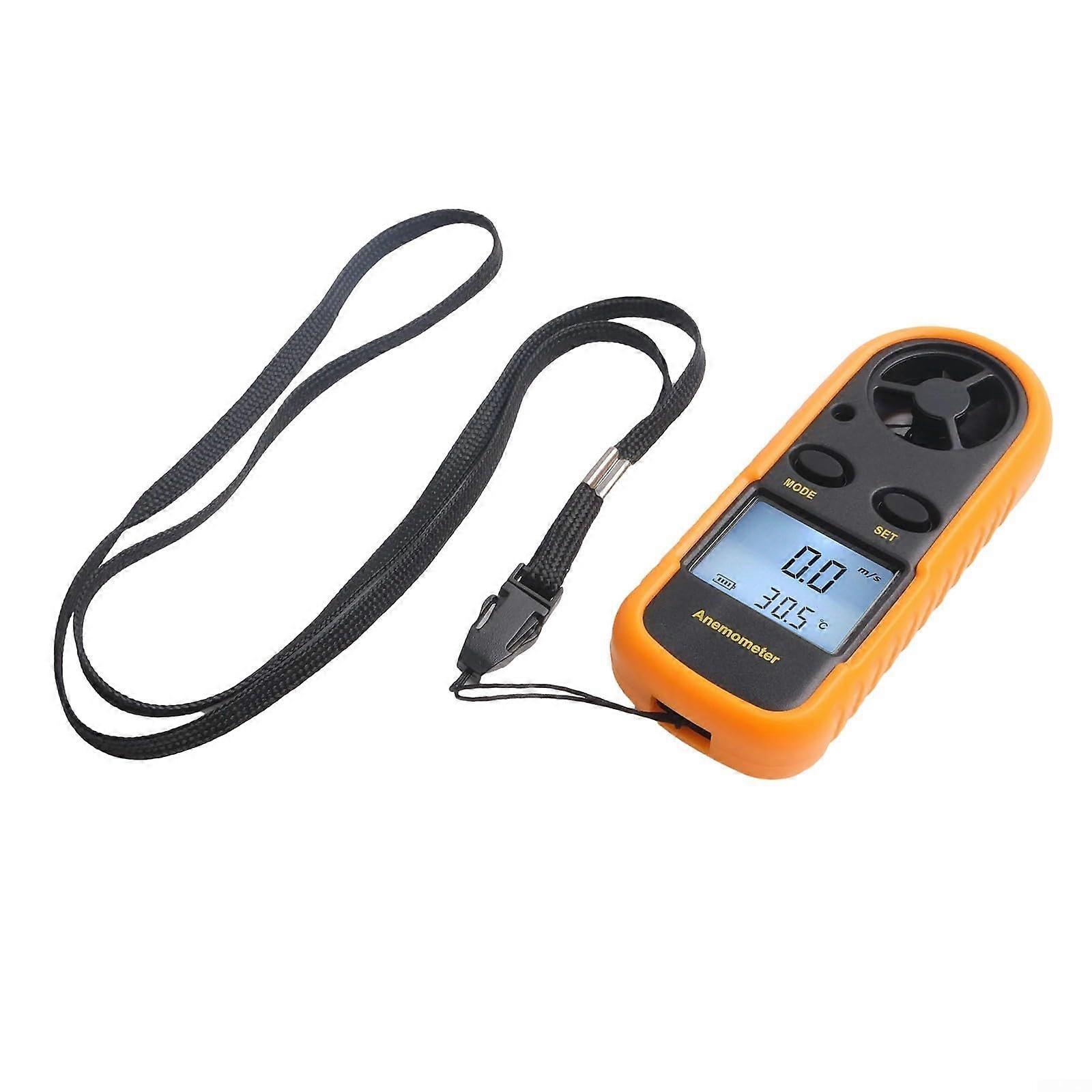 Anemometer with Backlit LCD Display Measures Wind Speed and Air Temperature for Outdoor Activities Ref: 5712
