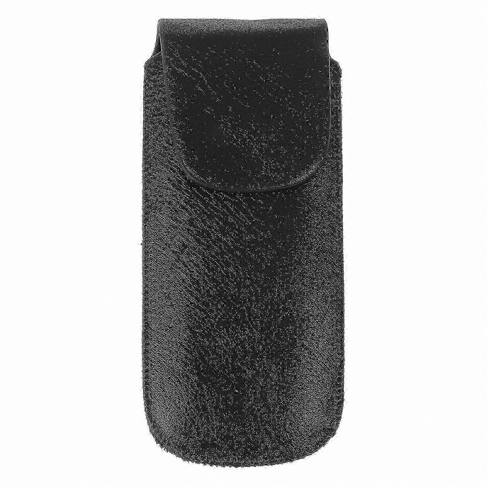 Durable 10-Hole Harmonica Case, Black Leather Storage Box for S Size Harmonicas hwy