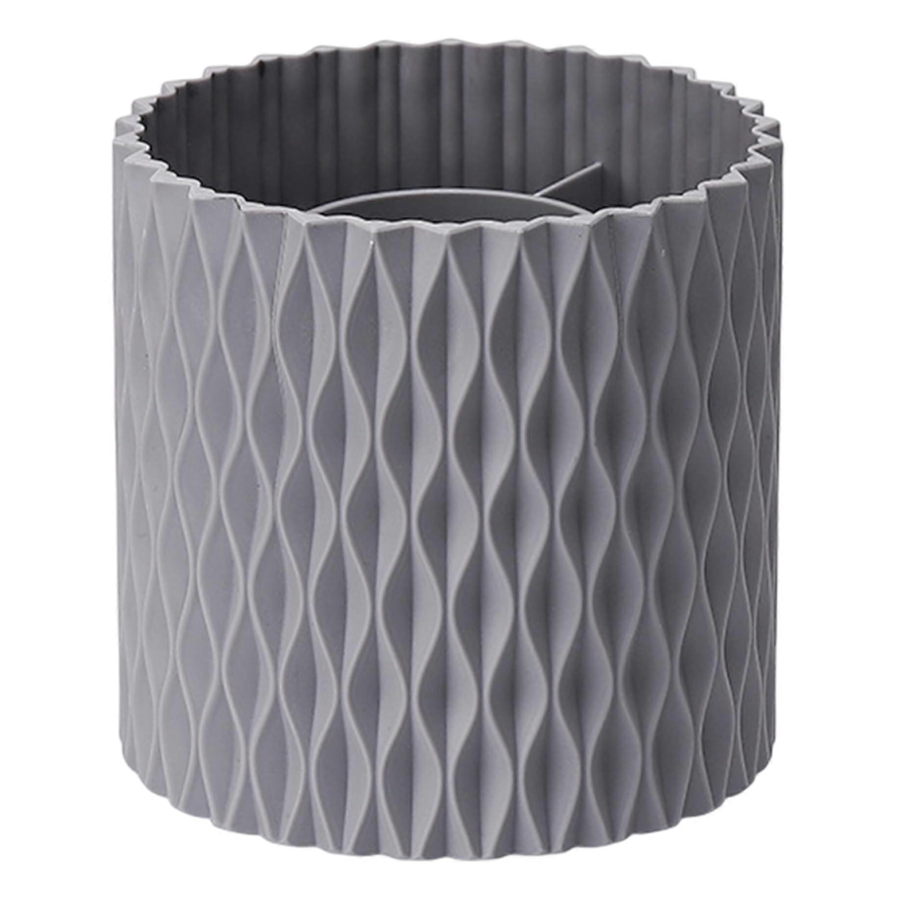 Rotating Makeup Brush Holder 360° LargeCapacity Organizer Grey