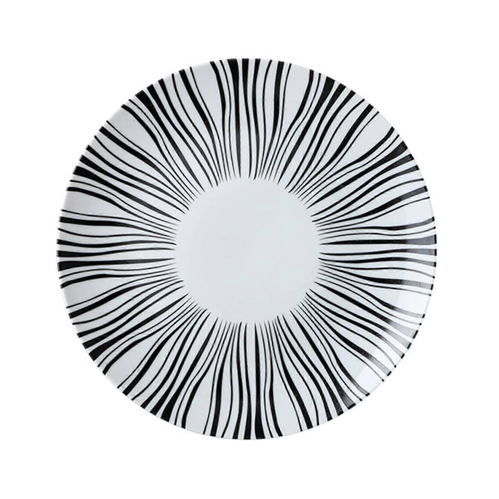 Ceramic Dinner Plates - Scratch-Resistant, Creative Plates, Salad and Vegetable Serving Plates, 25.8 x 2.6 cm, Color B