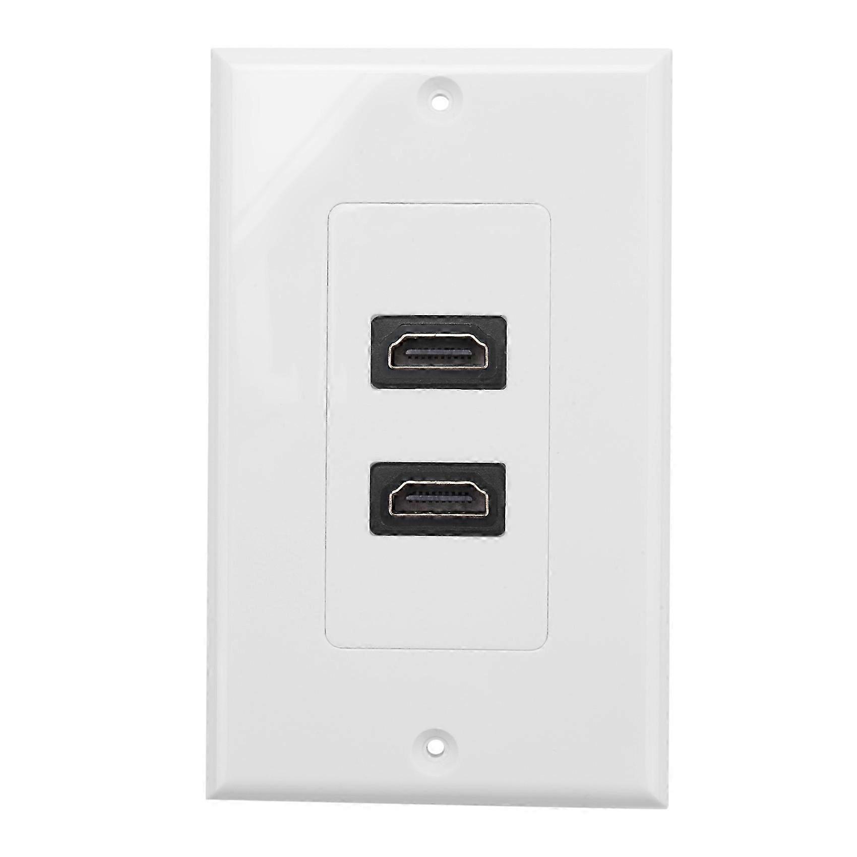 2-Ports Wall Face Plate Panel Outlet 1080p Cover Coupler Socket HOT