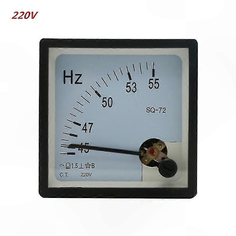Analog Panel Frequency Meter for AC 100V-380V, 45-55Hz Hertz Indicator Gauge Tester
