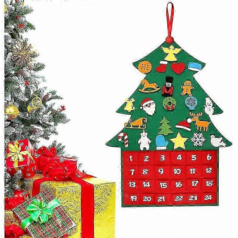 Advent Calendar to Fill and Hang, Christmas Tree Advent Calendar, DIY Christmas Tree Calendar, Advent Calendar Kit, High Quality Fabrics, Felt Christm