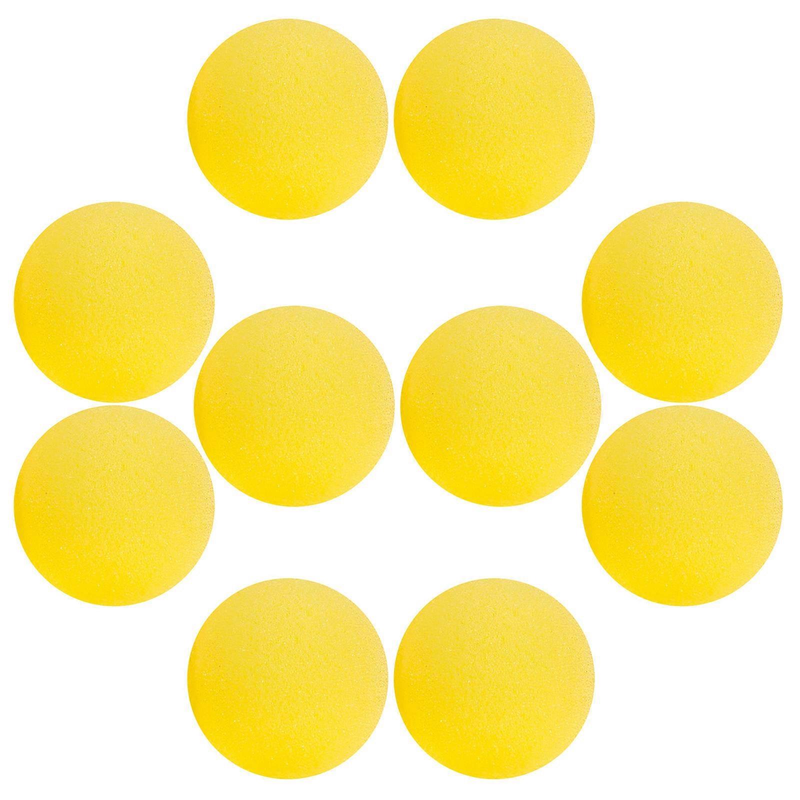 10pcs Yellow Round Shaped Sponge Balls for Party Entertainment Magician Trick Props Soft Sponge Material