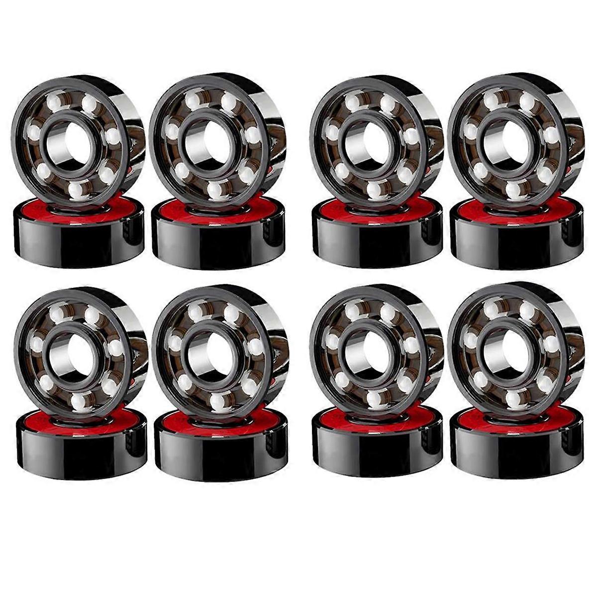 16 Pcs Ceramic Bearings High Speed Wear for Skate Skateboard Wheel