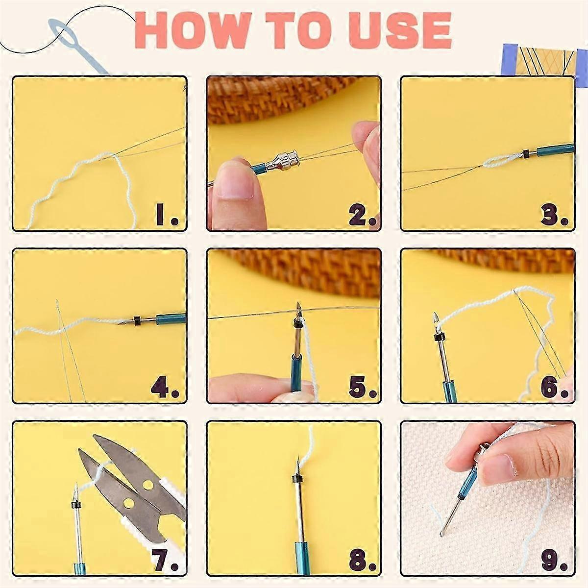 13Pcs Punch Needle Kit,Punch Needle Tool Punch Needle Embroidery Kits