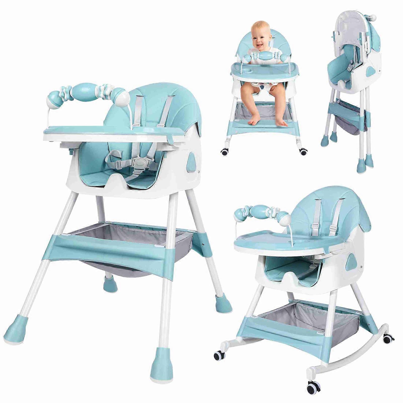 Foldable Highchair Adjustable Height 44lbs Load 27.5x37.4in
