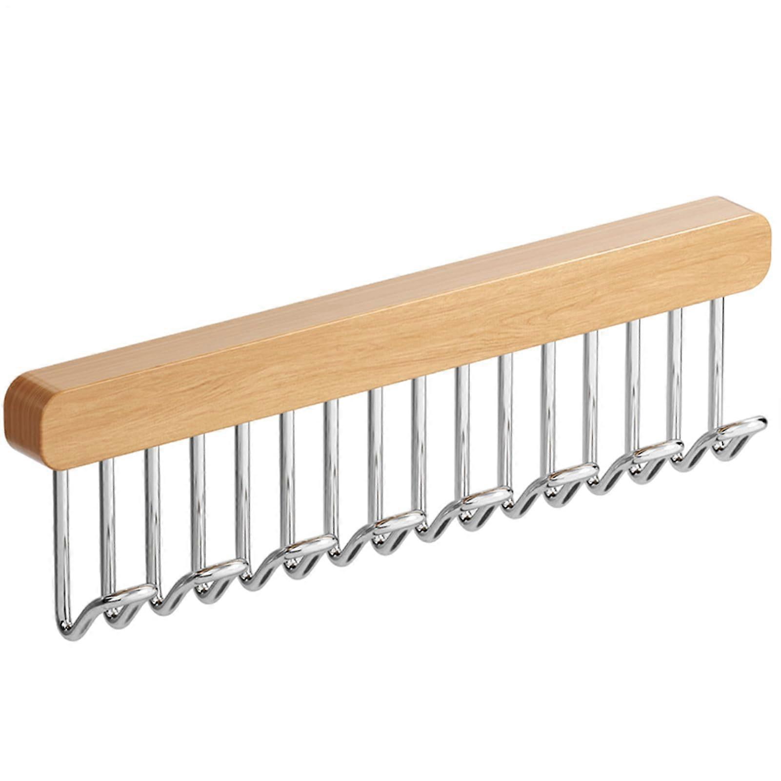Coat Rack MultiSlide 8Hook SpaceSaving Organizer, Closet Hanger Belts, Multifunctional Storage Rack, Zola Style