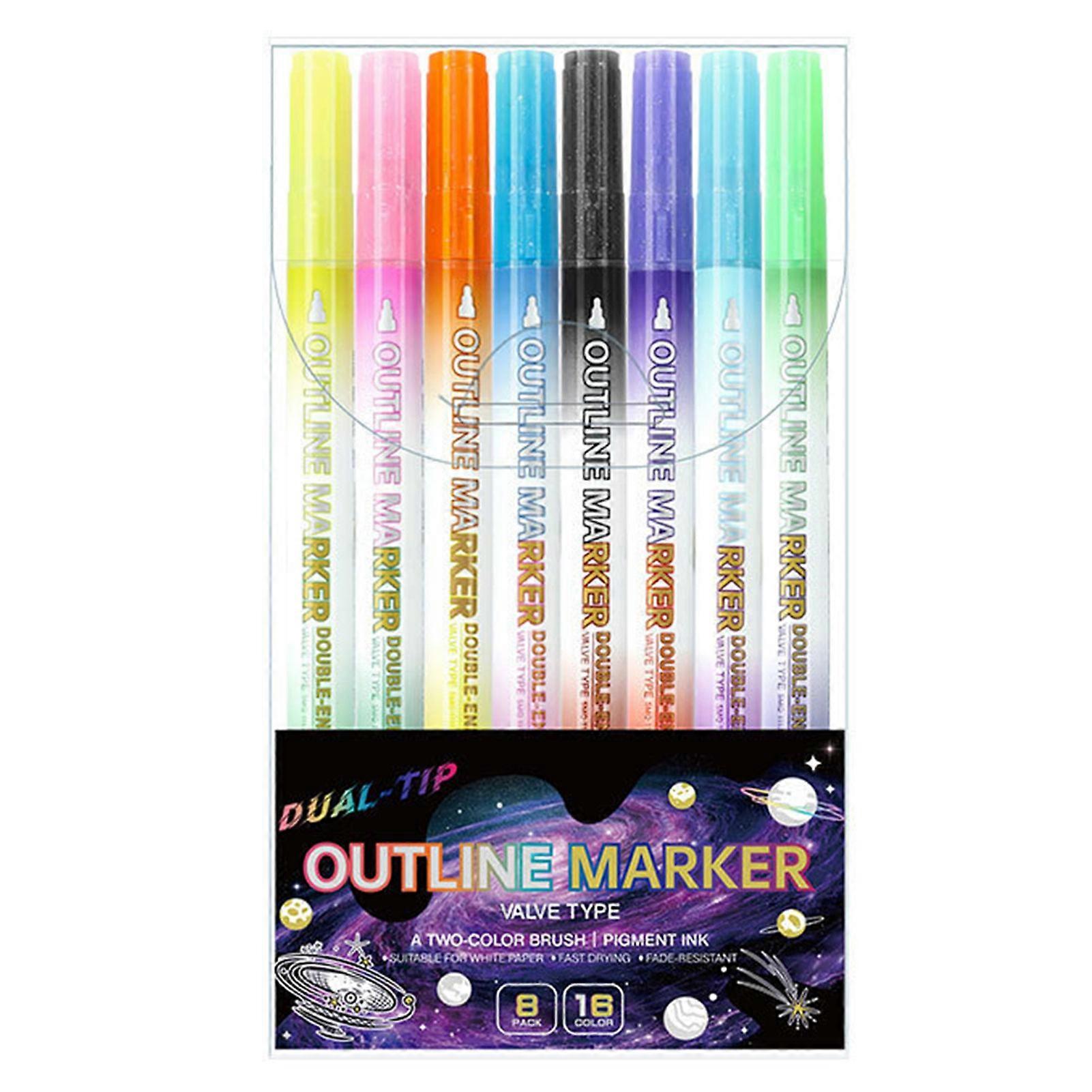 Self-Outline Marker Self-Outline Marker Set Quick-Drying Mess-Free Brilliance Perfect for All Ages Crafts