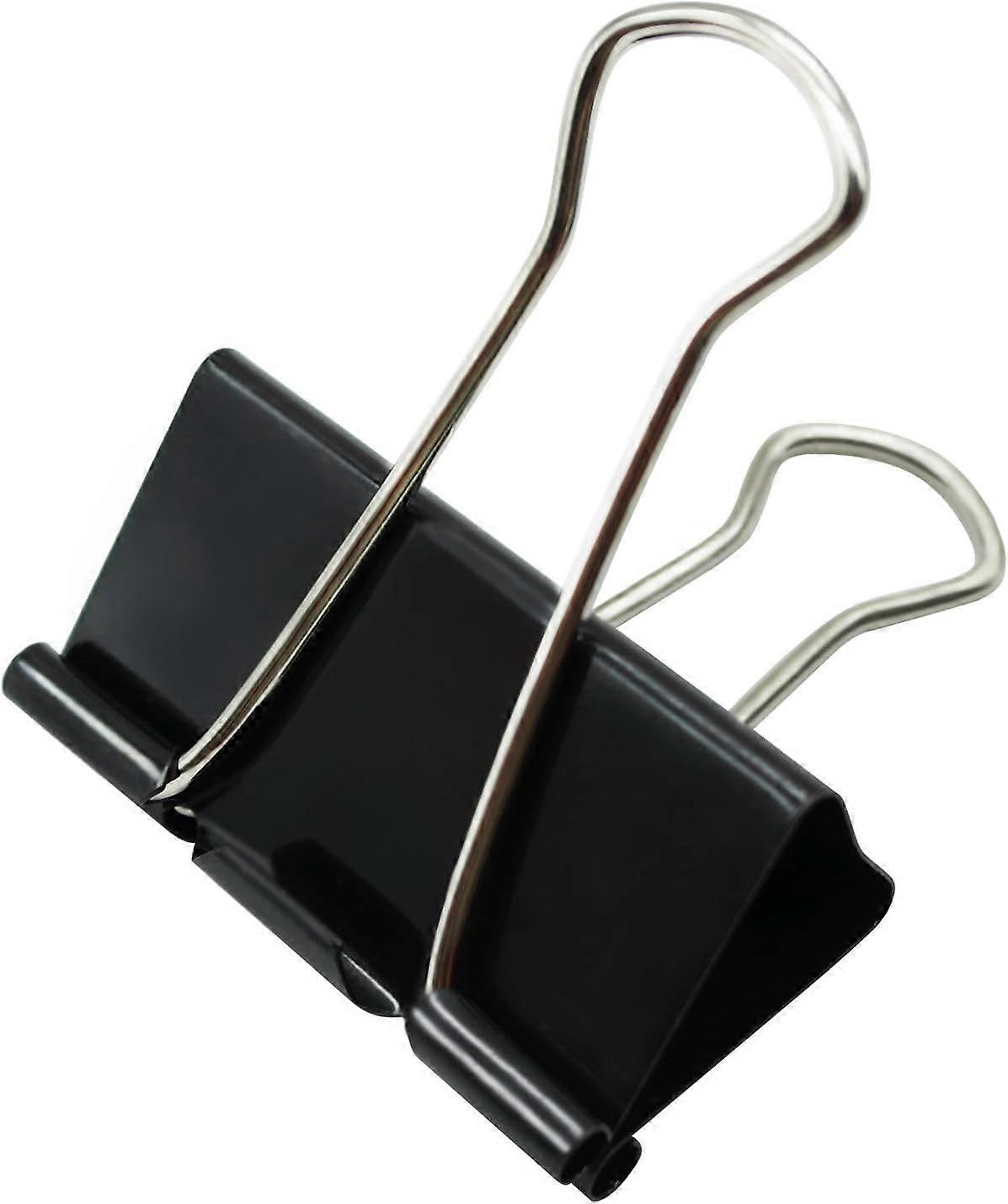 Foldback clips 15mm black paper clips - 60 pieces