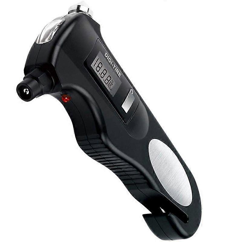 5-In-1 Digital Tire Pressure Gauge,150PSI with Multi-Functional Rescue Tools Of LED Flashlight,Bott