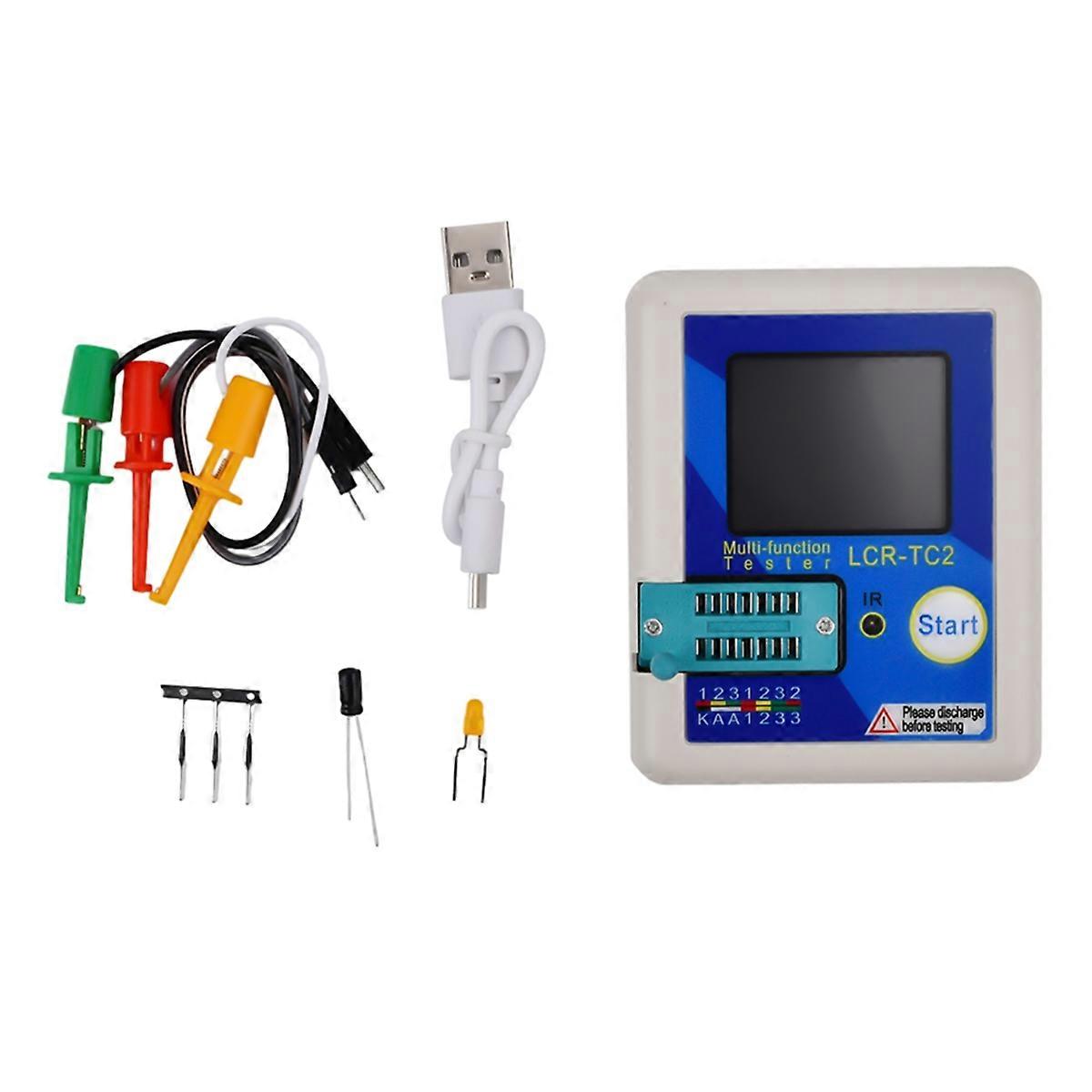 -TC2 Upgraded High Precision Multifunctional Diode Triode Capacitance Meter Backlight Transistor Tester Meter