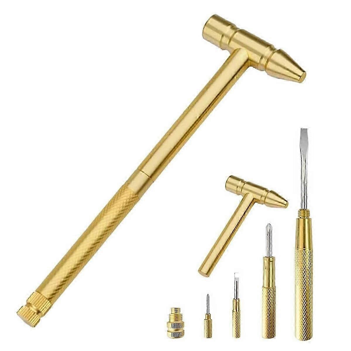 Hand Tools Micro-Multifunction Hammer 6 in 1 Set, Mini Craft Hammer with Screwdriver Functionality