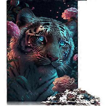 Jogo de quebra-cabeça de 300 peças tigre Quebra-cabeças para adultos e crianças Decoração de parede de brinquedoWD653