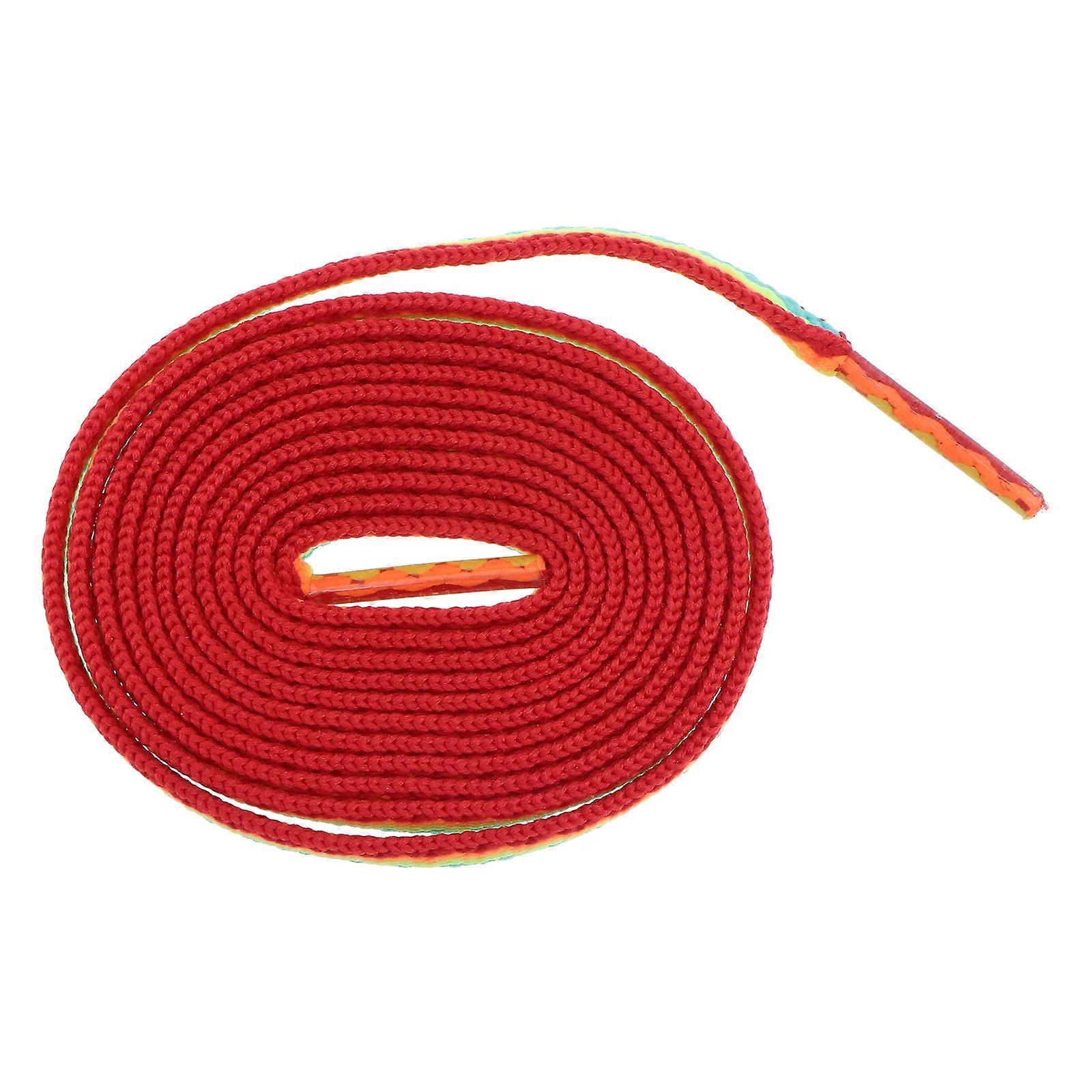 3D Shoelace Flat Shoelaces for Shoes 1Pair Red Striped Design