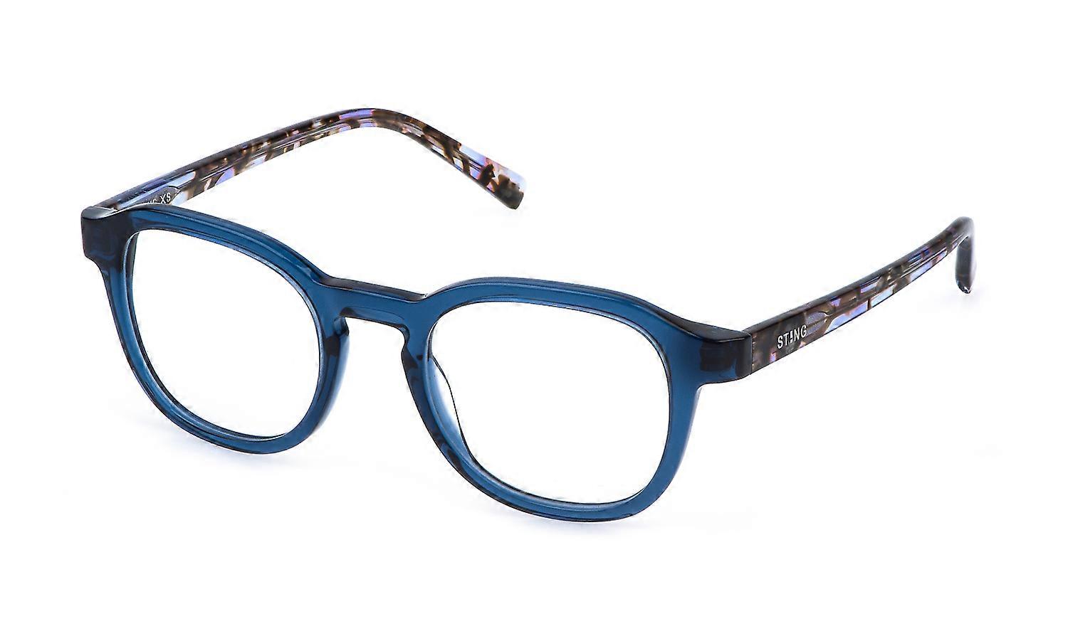 Eyewear Frames Sting VSJ753 0D99 BLU SCURO OPALINO LUCIDO 46/20/135 Junior