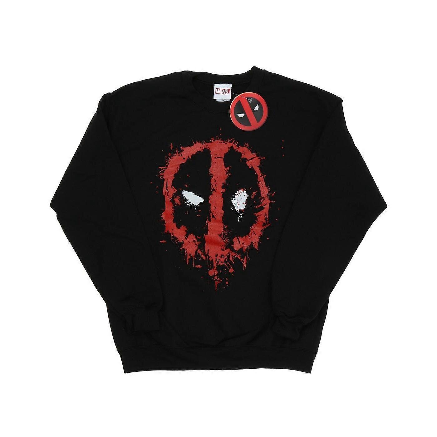 Marvel Herren Deadpool Splat Face Sweatshirt
