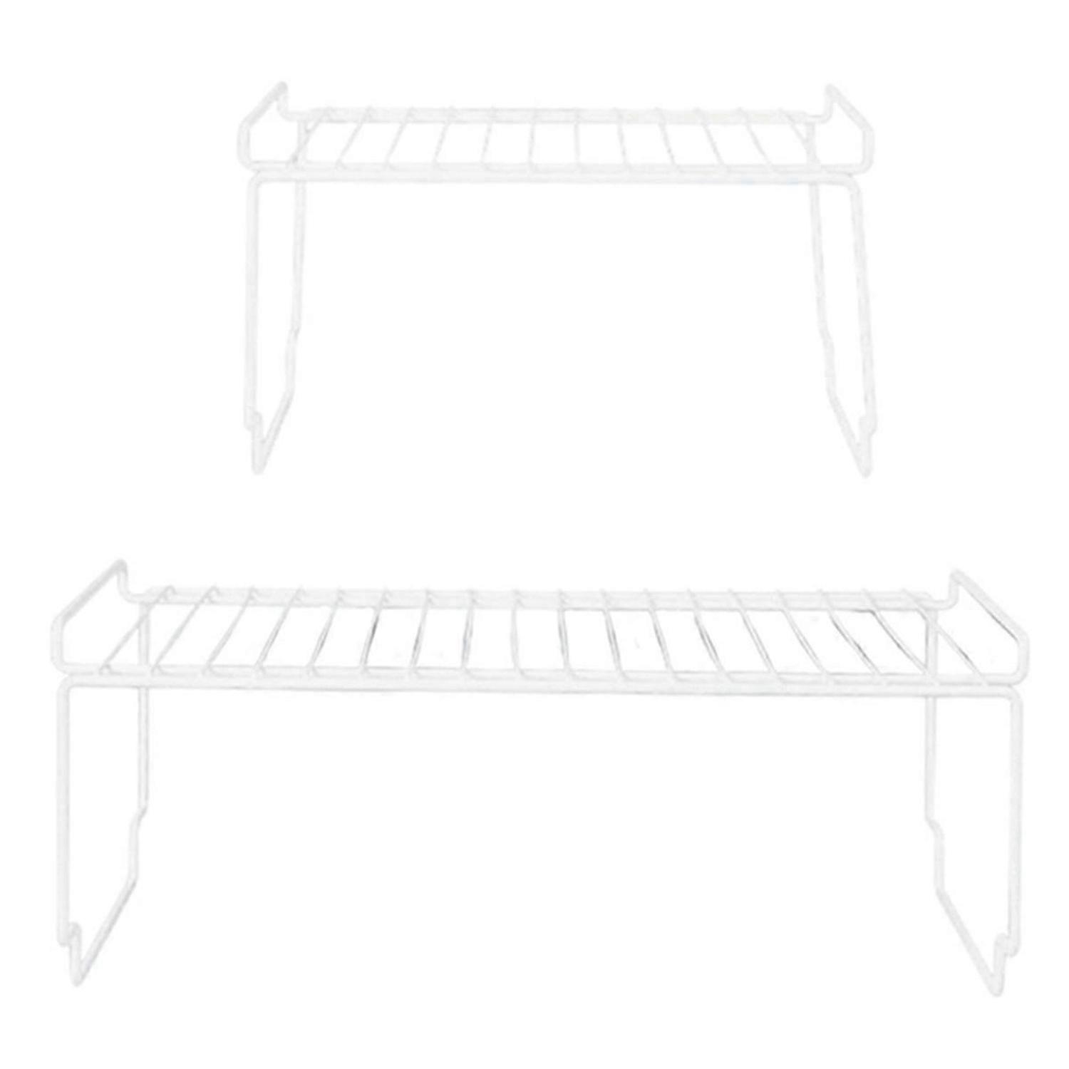 Kitchen Cabinet Organizer Storage Rack Holder White