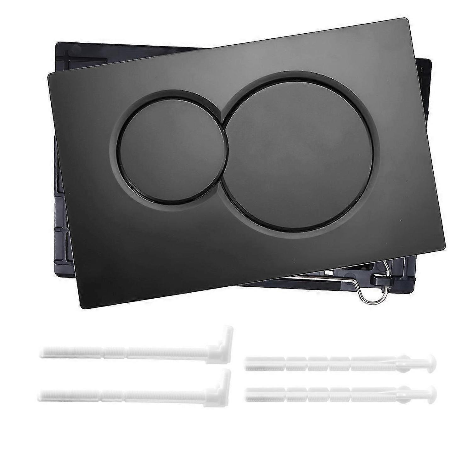 Dual-Flush Actuator Plate Toilet Water Tanks Push Button Black