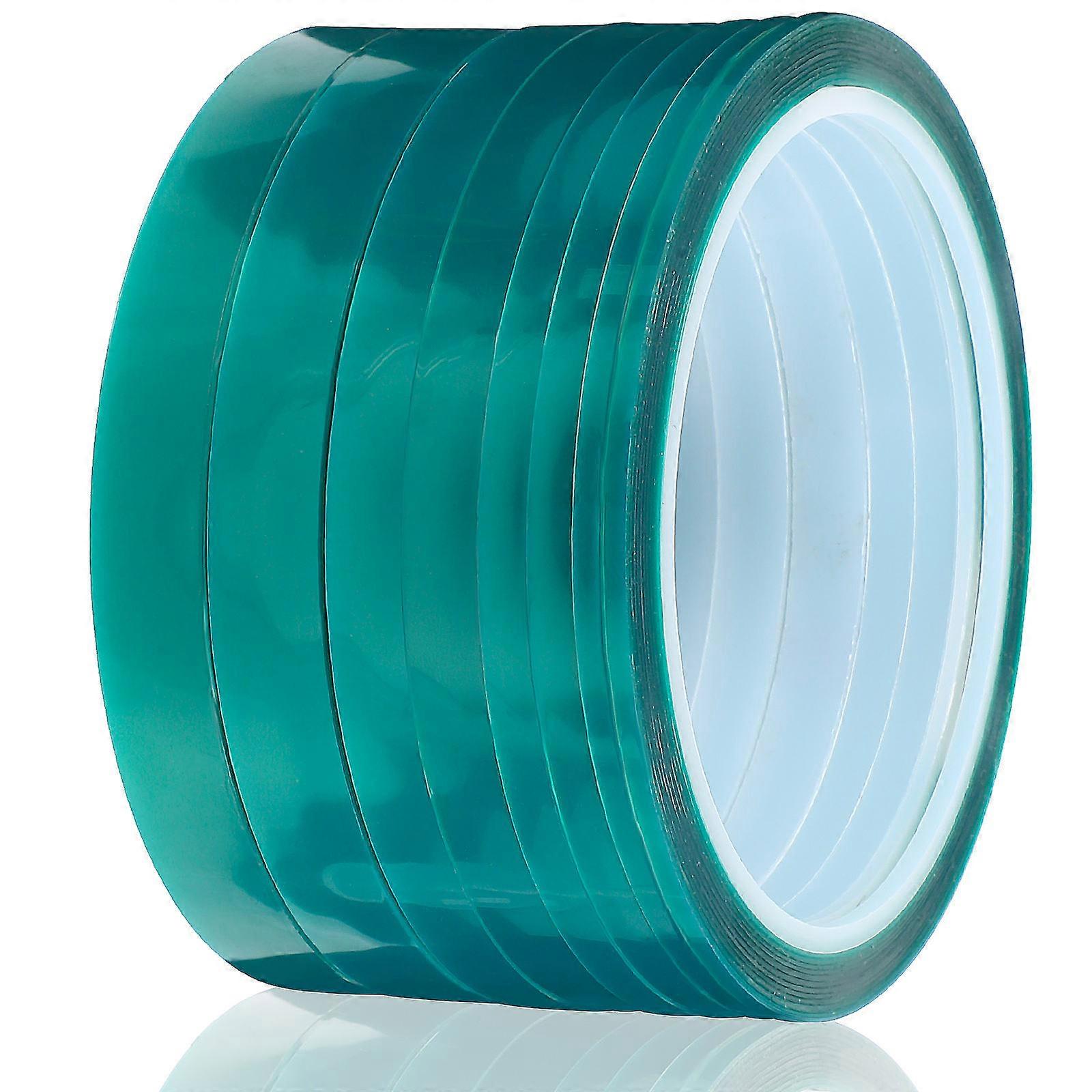 High Temperature Tape Heat Resistant Adhesive Tape for Electric Mechanical Panels Pet Material Light Green Color with Heat Resistant Function 8rolls