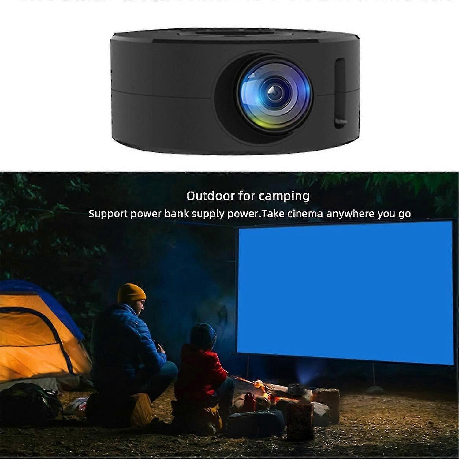 YT200 Smart Projector Android LED 1080P HD Projetor, black