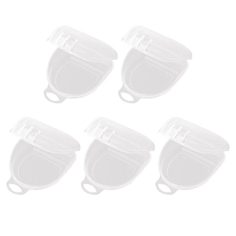 Boxing Mouth Guard Case for Athletes and Adults with Transparent Pp Material for Storage 5Pcs