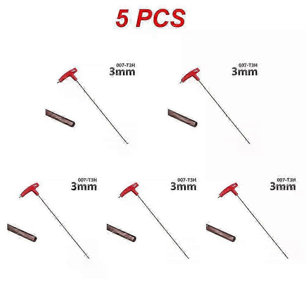 Extra Long Type Hex Keys Set 3/4/5/6/8mm Allen Keys Hand Tool Hexagon Set T Handle Flat Wrench Repair Tools Keys For Repair Car