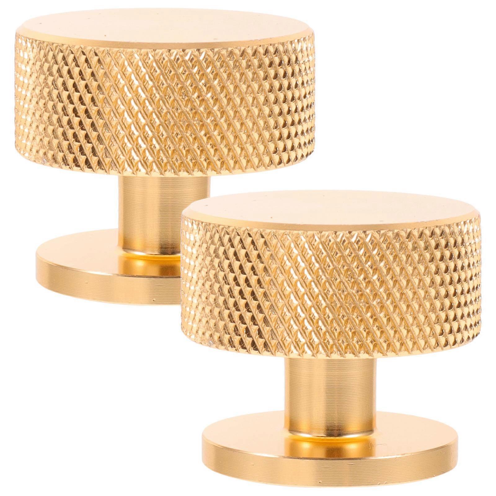 Golden Cabinet Handles Drawer Handles for Furniture 8Pcs Round Metal Pulls