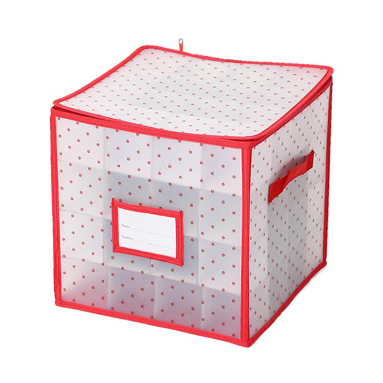 Multiple Compartment Foldable Decoration Storage Box 64 Pockets PVC for Christmas Accessories Multicolor