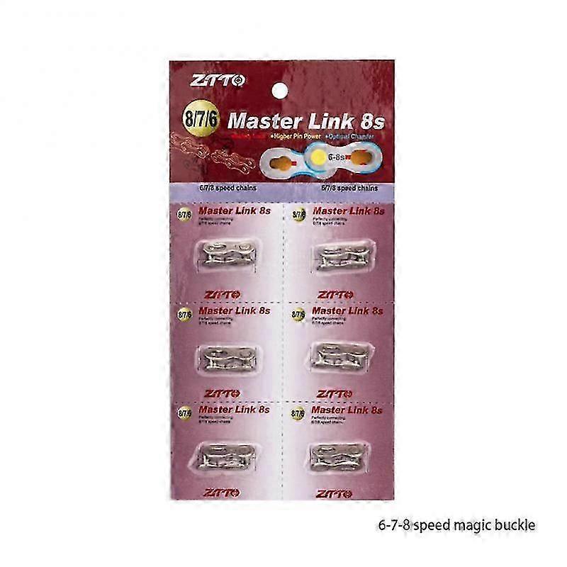 6 Pairs Bike Chain Quick Link Connector Lock Set Mtb Road Bicycle Power Chain Quick