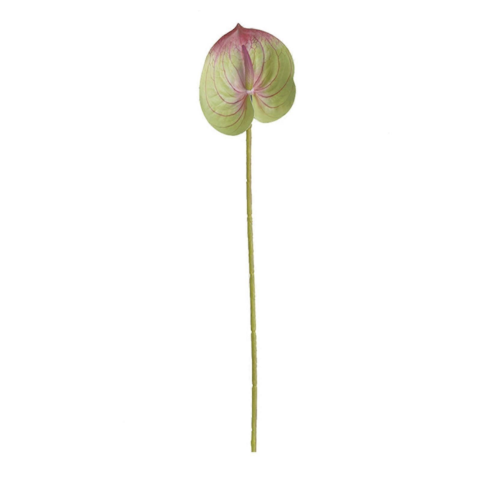 1 Branch Artificial Flower Fresh-keeping Artistic 3D Printing Elegant Vivid Fake Anthurium Flower Photography Props