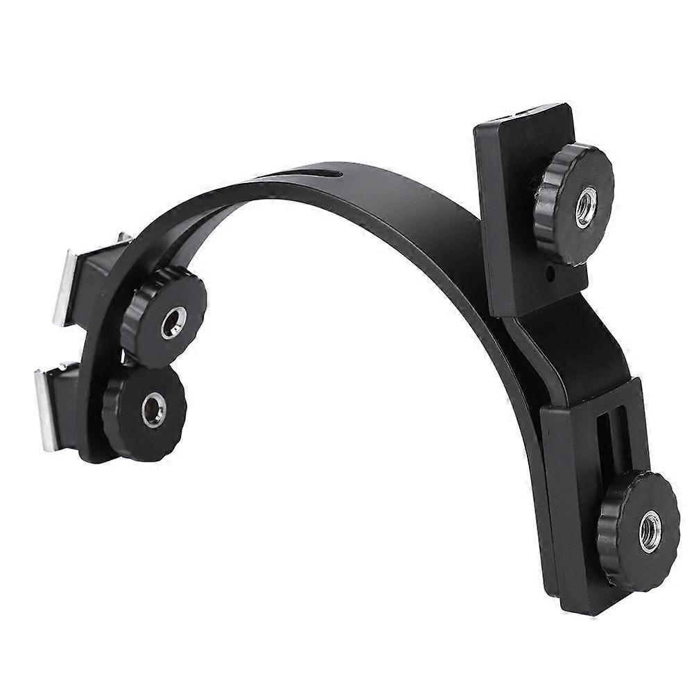 C Shape Dual Hot Shoes Flash Lamp Mount Holder Bracket For DV Camera Camcorder DSLR Camera