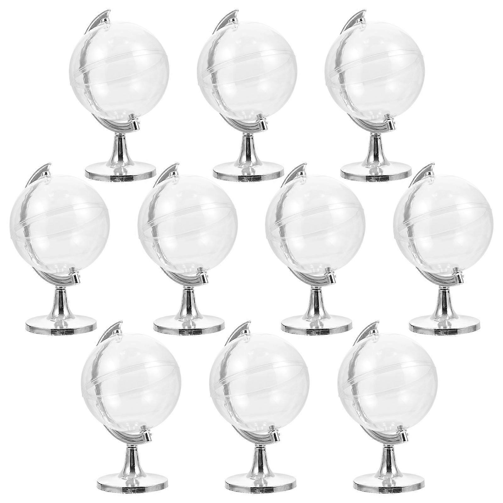 Box Transparent Round Globe for Decoration 10Pcs PVC Gift Box