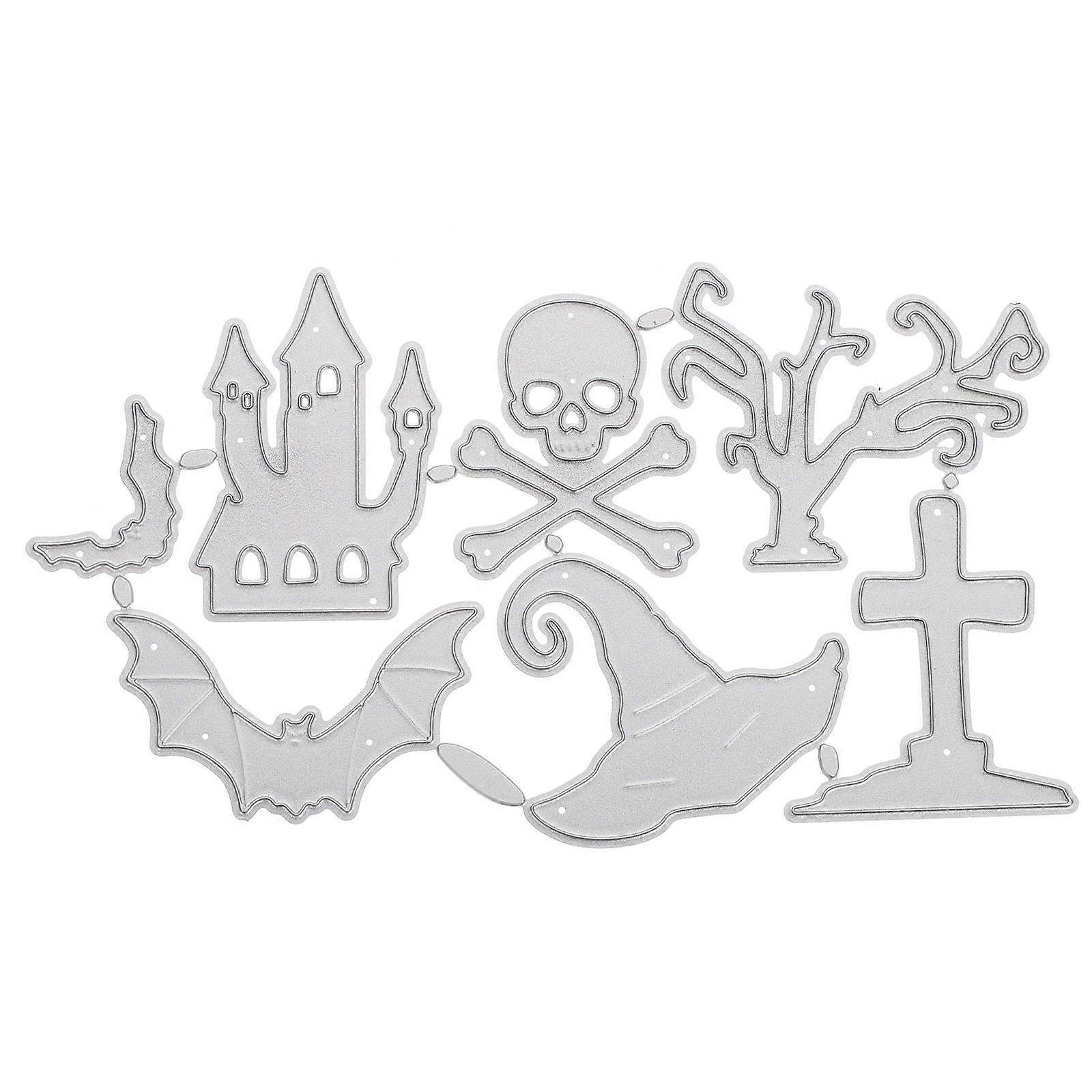 1 Set of Halloween Theme Cutting Die Horror Embossing Stencil Useful DIY Tool